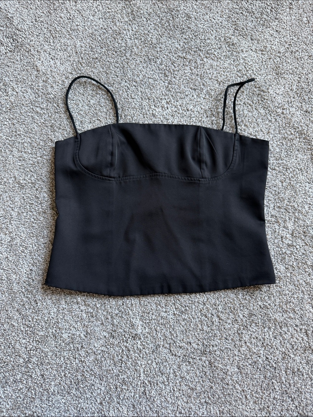 Black Spaghetti Strap Bustier